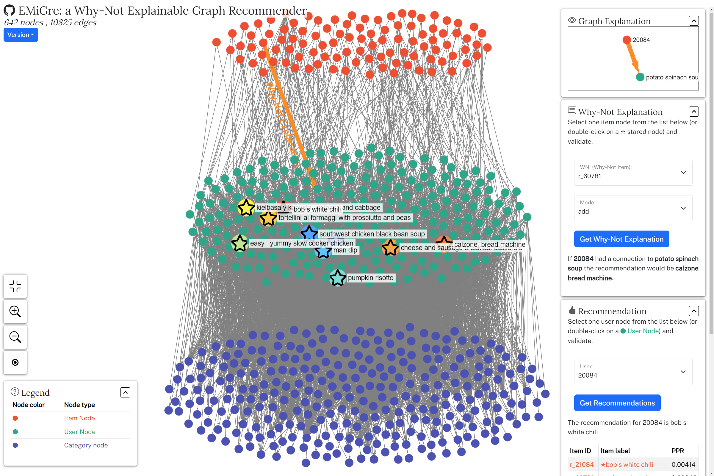 EMiGRe Demo Interface